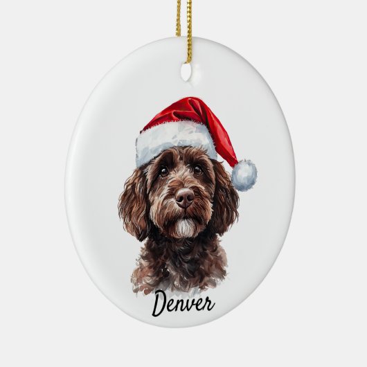 Benutzerdefiniertes Labradoodle Keramik Ornament (Rechts)