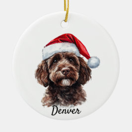 Benutzerdefiniertes Labradoodle Keramik Ornament