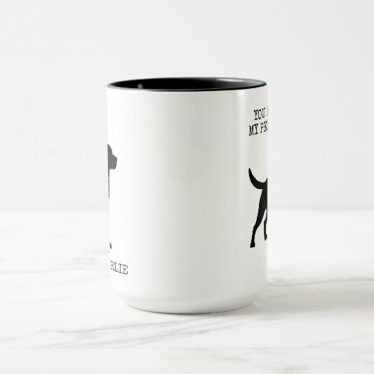 Benutzerdefiniertes Labrador Retriever Black Lab M Tasse (Zentrum)