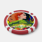 Benutzerdefiniertes Lady Luck 2 Paaar-Spielabend  Pokerchips (Einzeln)