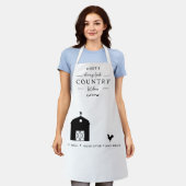 Benutzerdefiniertes Land, Stall und Raster Schwarz Schürze (Getragen)