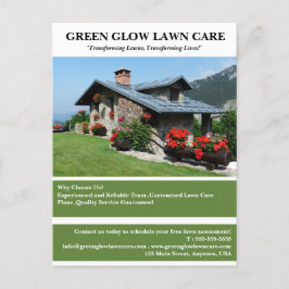 Benutzerdefiniertes Landscaping Lawn Care Business Postkarte