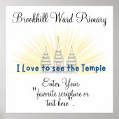 Benutzerdefiniertes LDS Tempelposter für primäre J Poster (Vorne)