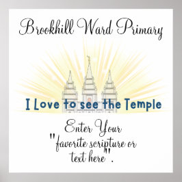 Benutzerdefiniertes LDS Tempelposter für primäre J Poster
