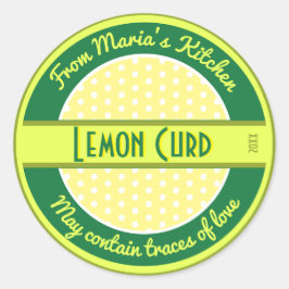 Benutzerdefiniertes Lebensmitteletikett des mittle Runder Aufkleber