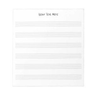 Benutzerdefiniertes leeres Notenpapier 7 Notensyst Notizblock