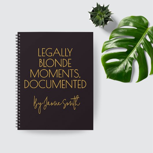 Benutzerdefiniertes Legally Blonde Journal Geschen Notizblock