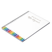 Benutzerdefiniertes Lehrer Notizbuch – Regenbogen Notizblock (Linke Seite)