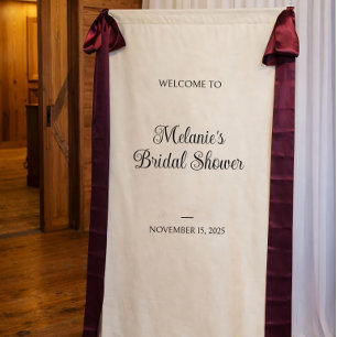 Benutzerdefiniertes Leinen-Hochzeitsschild, Stoff- Banner