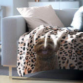 Benutzerdefiniertes Leopard Print Hund-Foto mit Na Fleecedecke