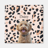 Benutzerdefiniertes Leopard Print Hund-Foto mit Na Magnet (Vorne)