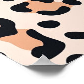 Benutzerdefiniertes Leopard Print Hund-Foto mit Na Poster (Ecke)