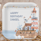 Benutzerdefiniertes Leuchtturm Pappteller