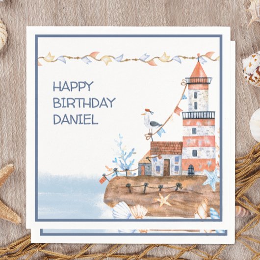 Benutzerdefiniertes Leuchtturm Serviette