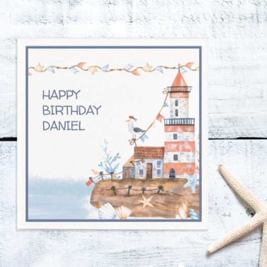 Benutzerdefiniertes Leuchtturm Serviette