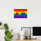 Benutzerdefiniertes LGBT-Flag-Poster Poster (Heimbüro)