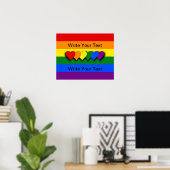 Benutzerdefiniertes LGBT-Flag-Poster Poster (Heimbüro)