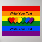 Benutzerdefiniertes LGBT-Flag-Poster Poster (Vorne)