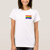 Benutzerdefiniertes LGBT-Gay Pride-Regenbogenfeld T-Shirt (Vorderseite)