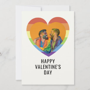 BENUTZERDEFINIERTES LGBT Valentinstag Elegantes He Feiertagskarte