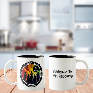 Benutzerdefiniertes LGBTQ Hexen Recovery-Meilenste Zweifarbige Tasse