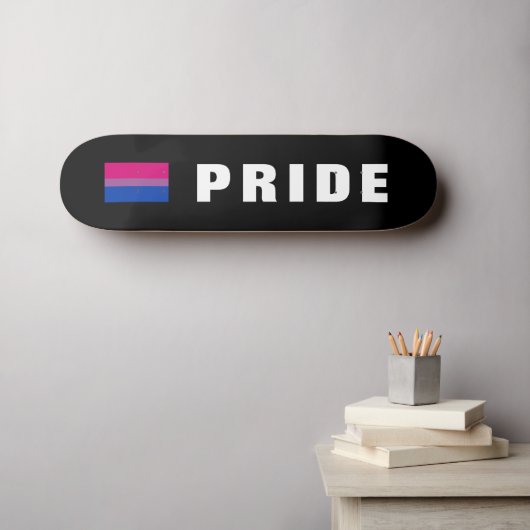 Benutzerdefiniertes LGBTQ-Rainbow Bisexuelles Prie Skateboard (Wandkunst (Horz))