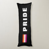 Benutzerdefiniertes LGBTQ-Rainbow Lesbian-Strichfe Seitenschläferkissen (Rückseite (Vertikal))