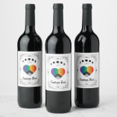Benutzerdefiniertes LGBTQIA Pride Tarot Regenbogen Weinetikett (Flaschen)