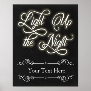 Benutzerdefiniertes Licht für Nachtzeichen - Eigen Poster