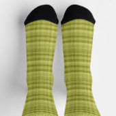 Benutzerdefiniertes Licht-Sage-Olivgrün-Karomuster Socken (Oben)