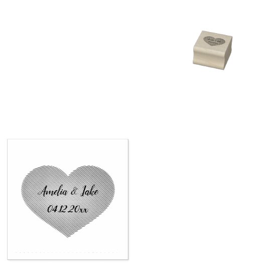 Benutzerdefiniertes Liebe Herzstück Save the Date Gummistempel (Stempel)