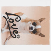 Benutzerdefiniertes Liebe Pad drucken Hund Lover F Fleecedecke (Vorderseite (Horizontal))