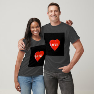 Benutzerdefiniertes Liebestext-Bild Charcoal Heath T-Shirt