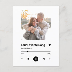 Benutzerdefiniertes Lied Lieblingslied Ein Foto Postkarte