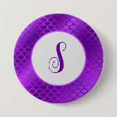 Benutzerdefiniertes lila Mermaid-Schema Button (Vorderseite)