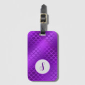 Benutzerdefiniertes lila Mermaid-Schema Gepäckanhänger (Vorderseite Vertikal)
