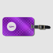 Benutzerdefiniertes lila Mermaid-Schema Gepäckanhänger (Vorderseite (Horizontal))