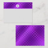 Benutzerdefiniertes lila Mermaid-Schema Mitteilungskarte (Vorne/Hinten)