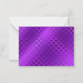 Benutzerdefiniertes lila Mermaid-Schema Mitteilungskarte (Rückseite)