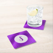 Benutzerdefiniertes lila Mermaid-Schema Rechteckiger Pappuntersetzer (Vor Ort)