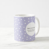 Benutzerdefiniertes lila Muster-Geschäftslogo Kaffeetasse (VorderseiteRechts)