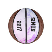 Benutzerdefiniertes Lila Ombre-Marble Mini Basketball (Vertikal)