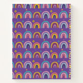 Benutzerdefiniertes Lila Regenbogenmuster Kid Notizblock (Rückseite)