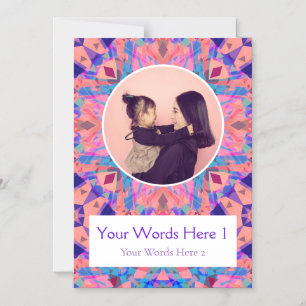 Benutzerdefiniertes Lila Rosa Star Geburtstagsgesc Magneteinladung