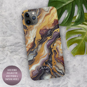 Benutzerdefiniertes Lila Schwarz Grau Weiß Gold Ma iPhone 15 Pro Max Hülle