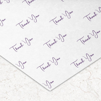 Benutzerdefiniertes Lila Textmuster Vielen Dank Seidenpapier