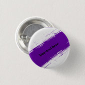 Benutzerdefiniertes lila-weißes Typografie-Design Button (Vorne & Hinten)
