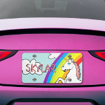 Benutzerdefiniertes Lizenzschild für Unicorn Rainb US Nummernschild<br><div class="desc">Ein niedlicher und farbenfroher Unicorn Rainbow Eitetiketter.</div>