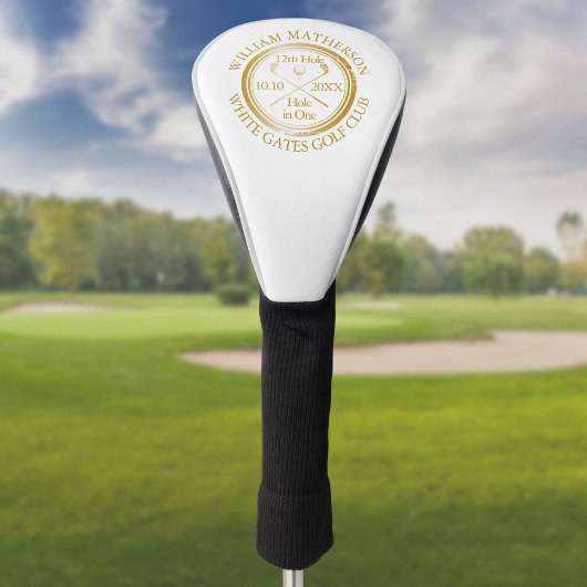 Benutzerdefiniertes Loch in einem klassischen Gold Golf Headcover