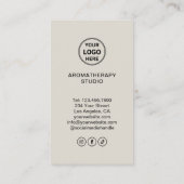 Benutzerdefiniertes Logo Aromatherapie Wellness-Ce Visitenkarte (Rückseite)
